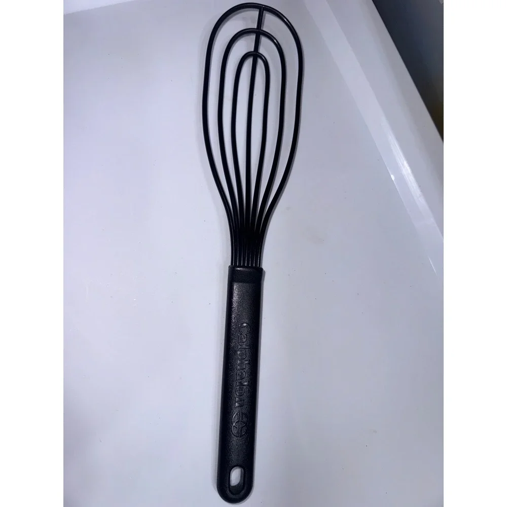 Calphalon Black Nylon Flat Whisk Heat Resistant Nonstick Kitchen Tool 12.5 Inch